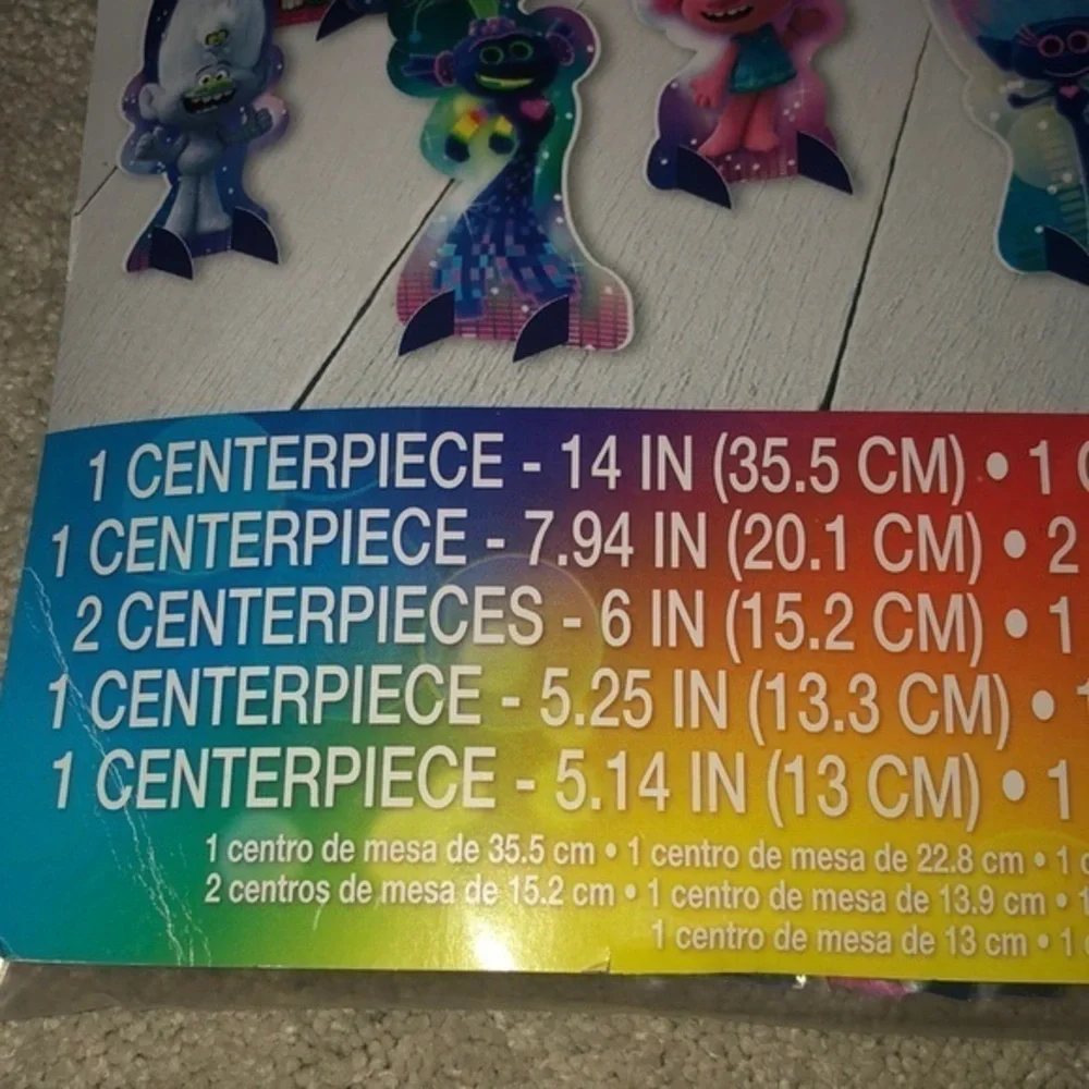 Trolls World Tour Birthday Party Table Decorating‎ Kit New